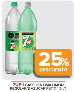 Carrefour Maxi 7up gaseosa lima limon regular/s azucar oferta