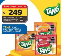 Carrefour Maxi Tang jugo en polvo varios sabores oferta