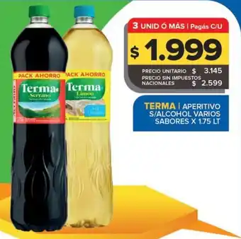 Carrefour Maxi Terma aperitivo s/alcohol varios sabores oferta