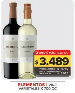 Carrefour Maxi Elementos vino varietales oferta