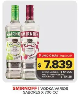 Carrefour Maxi Smirnoff vodka varios sabores oferta
