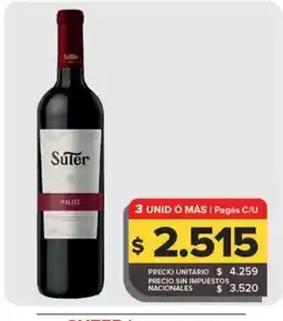 Carrefour Maxi Suter malbec oferta