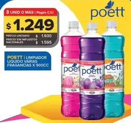 Carrefour Maxi Poett limpiador liquido varias fragancias oferta