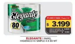 Carrefour Maxi Elegante papel higienico h/ simple oferta