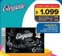 Carrefour Maxi Elegante pañuelos descartables pocket oferta