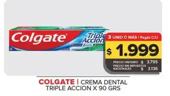 Carrefour Maxi Colgate crema dental triple accion oferta