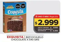 Carrefour Maxi Exquisita bizcochuelo chocolate oferta