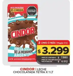 Carrefour Maxi Cindor leche chocolatada oferta