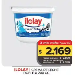 Carrefour Maxi Ilolay crema de leche doble oferta