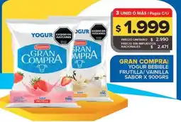 Carrefour Maxi Gran compra yogur bebible frutilla vainilla oferta