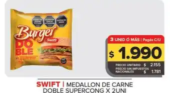 Carrefour Maxi Swift medallon de carne doble supercong oferta