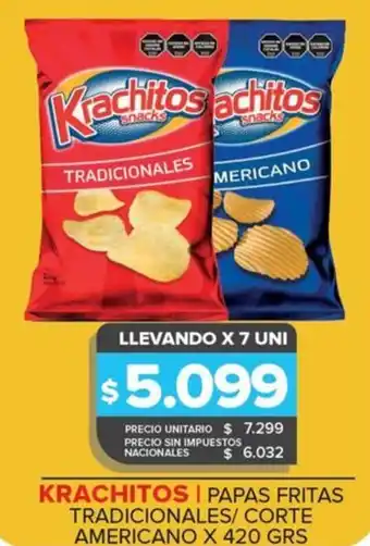 Carrefour Maxi Krachitos papas fritas tradicionales/corte americano oferta