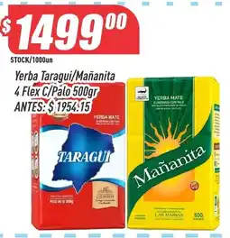 Supermercados Comodin Taragui yerba mate 4 flex c/palo oferta