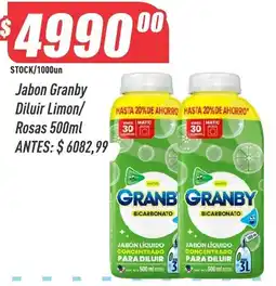 Supermercados Comodin Granby jabon liquido concentrado para diluir oferta