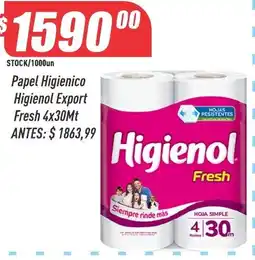Supermercados Comodin Higienol papel higienico higienol export fresh oferta