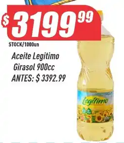 Supermercados Comodin Legitimo aceite girasol oferta