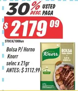 Supermercados Comodin Knorr bolsa p/ horno ajo & cebolla oferta