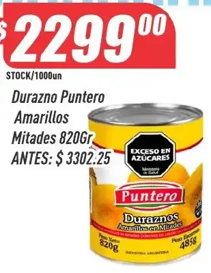 Supermercados Comodin Puntero duraznos amarillos en mitades oferta