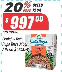Supermercados Comodin Doña Pupa lentejas oferta