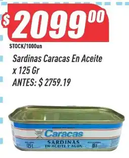 Supermercados Comodin Caracas sardinas en aceite y agua oferta