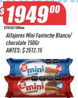 Supermercados Comodin Alfajores mini fantoche blanco chocolate oferta