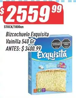 Supermercados Comodin Exquisita bizcochuelo exquisita vainilla oferta