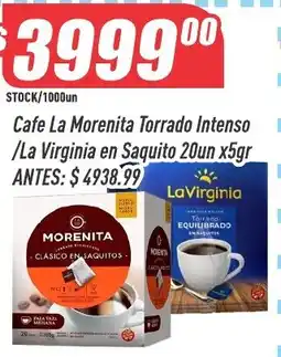 Supermercados Comodin Cafe la morenita torrado intenso / la virginia en saquito oferta