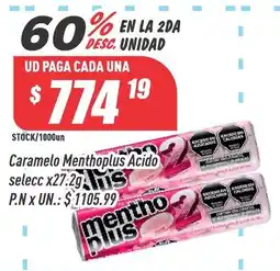 Supermercados Comodin Mentho plus caramelo menthoplus acido oferta
