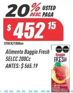 Supermercados Comodin Baggio Fresh Alimento oferta