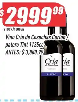 Supermercados Comodin Carlón vino cria de cosechas patero tint oferta