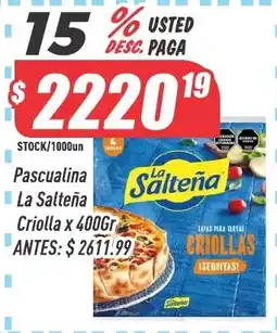 Supermercados Comodin Pascualina la salteña criolla oferta