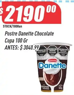 Supermercados Comodin Danette postre chocolate oferta