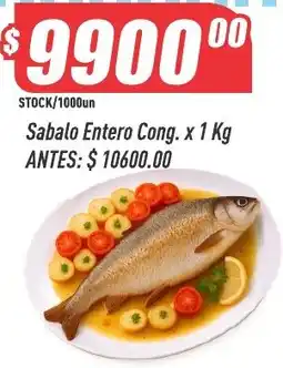 Supermercados Comodin Sabalo Entero Cong. oferta