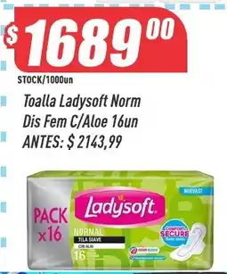 Supermercados Comodin Ladysoft toalla norm oferta