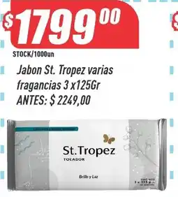 Supermercados Comodin St. tropez jabon varias fragancias oferta