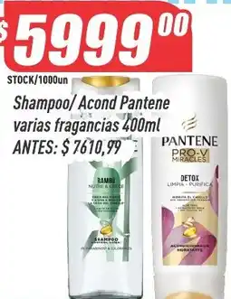Supermercados Comodin Pantene shampoo acondicionador varias fragancias oferta