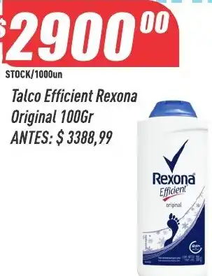 Supermercados Comodin Rexona talco efficient original oferta
