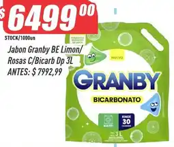 Supermercados Comodin Granby jabon BE limon/rosas c/bicarb dp oferta