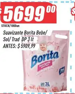 Supermercados Comodin Borita suavizante para ropa aroma a bebe oferta
