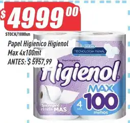 Supermercados Comodin Higienol papel higienico oferta