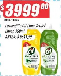 Supermercados Comodin Cif lavavajilla lima verde/limon oferta
