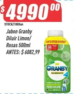 Supermercados Comodin Granby jabon liquido concentrado para diluir oferta