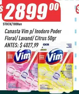 Supermercados Comodin Vim canasta p/inodoro poder floral/lavand/citrus oferta