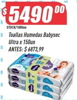 Supermercados Comodin Babysec toallas humedas ultra oferta