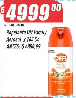 Supermercados Comodin Off! repelente off family aerosol oferta