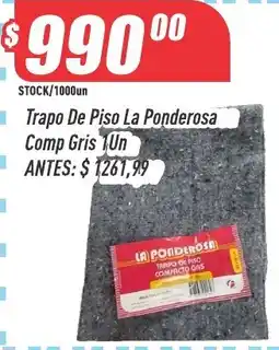 Supermercados Comodin La ponderosa trapo de piso comp grís oferta
