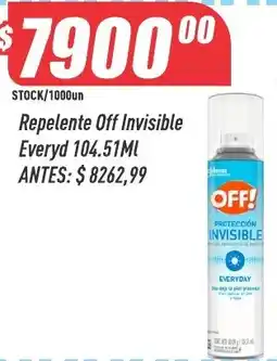 Supermercados Comodin Off repelente off invisible everyday oferta