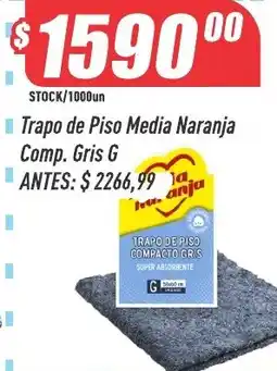 Supermercados Comodin La naranja trapo de piso media naranja comp. gris g oferta