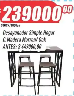 Supermercados Comodin Simple hogar desayunador oferta