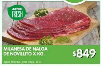 Jumbo Milanesa de nalga de novillito x kg oferta